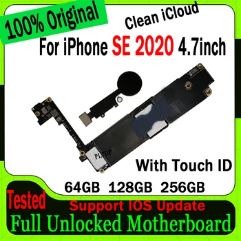 Чист iCloud, тестван на 100%, исправная дънна платка за iPhone SE 2020, дънната платка е с Touch ID/без нея, оригиналната разблокированная дънната платка